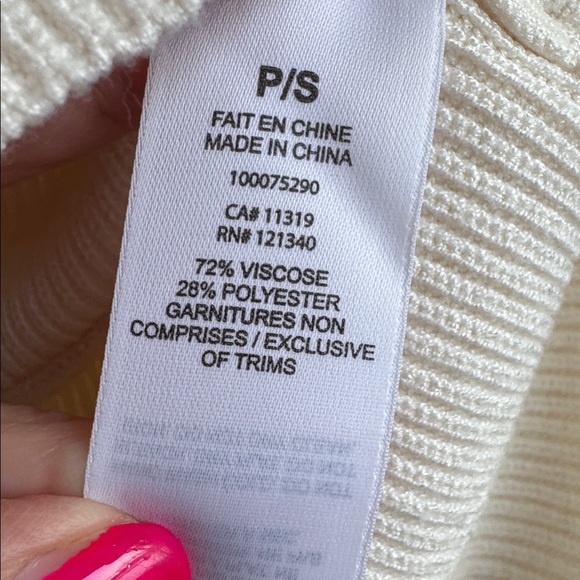 Dynamite Cream Ribbed Knit Top - Picture 3 of 4